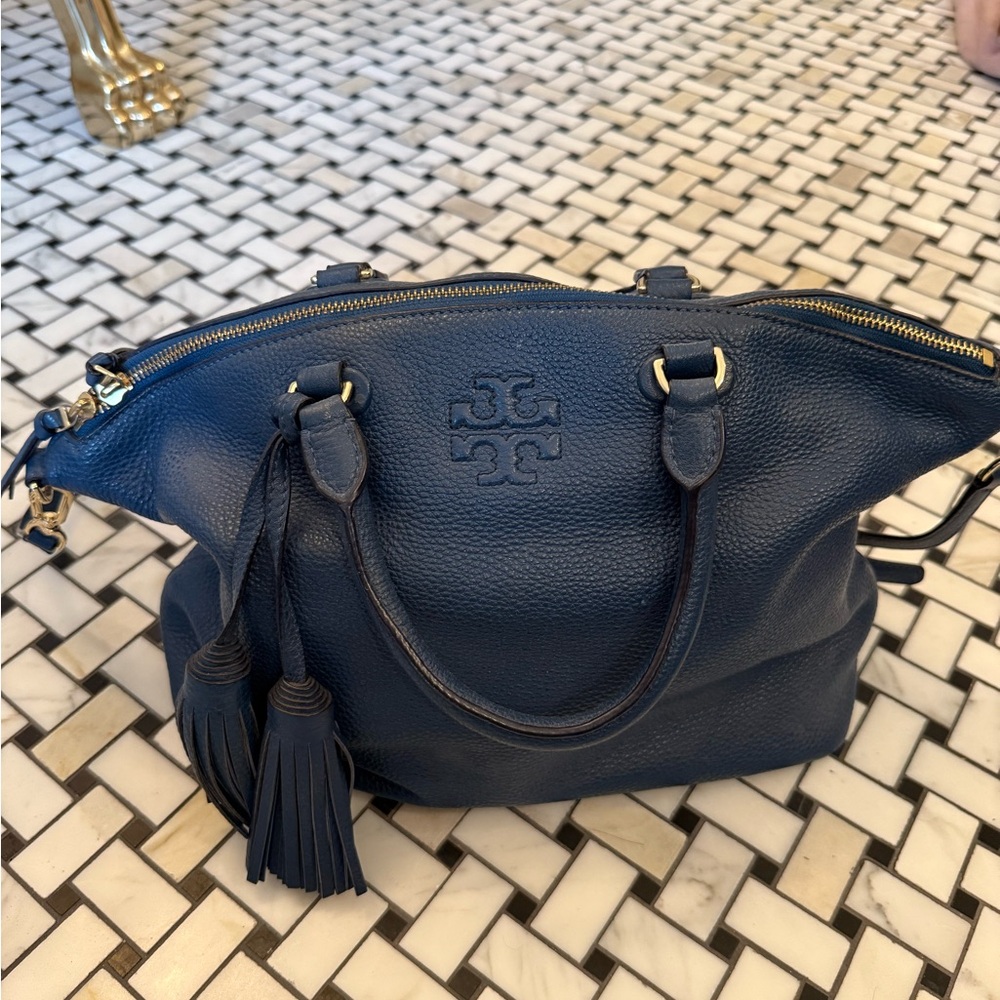 Tory Burch Blue Leather Women's Bag